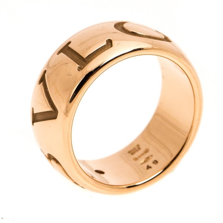 Bulgari Vintage Rose Gold Monologo Ring