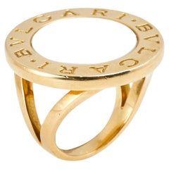 Bvlgari Mother of Pearl 18k Yellow Gold Ring Size 52