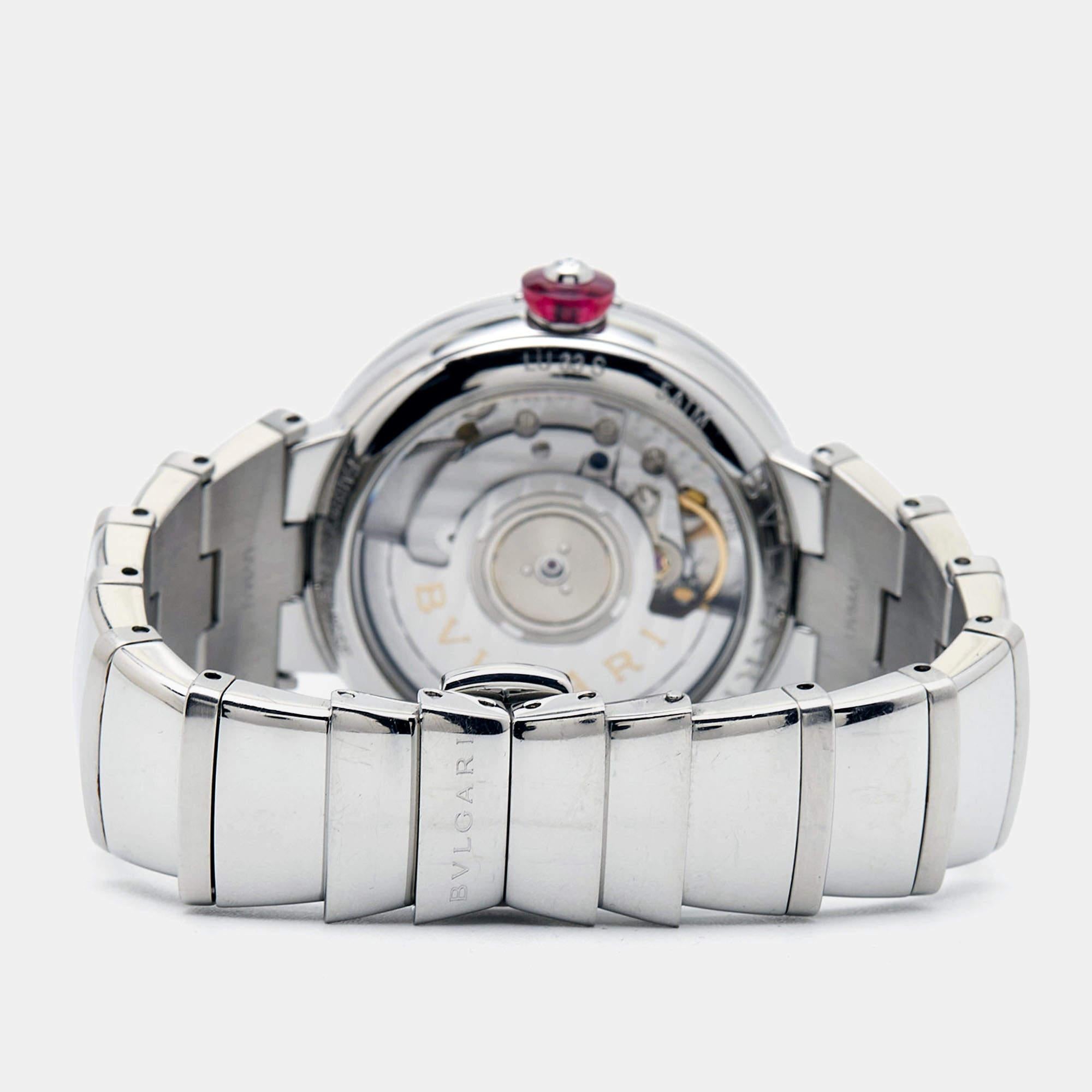 Bvlgari's collection of watches is suited for everyday life and for the special days when you need to dress up, thus making the brand's creations versatile and worth the money you spend. Find the Bvlgari charm with this luxurious automatic Lvcea