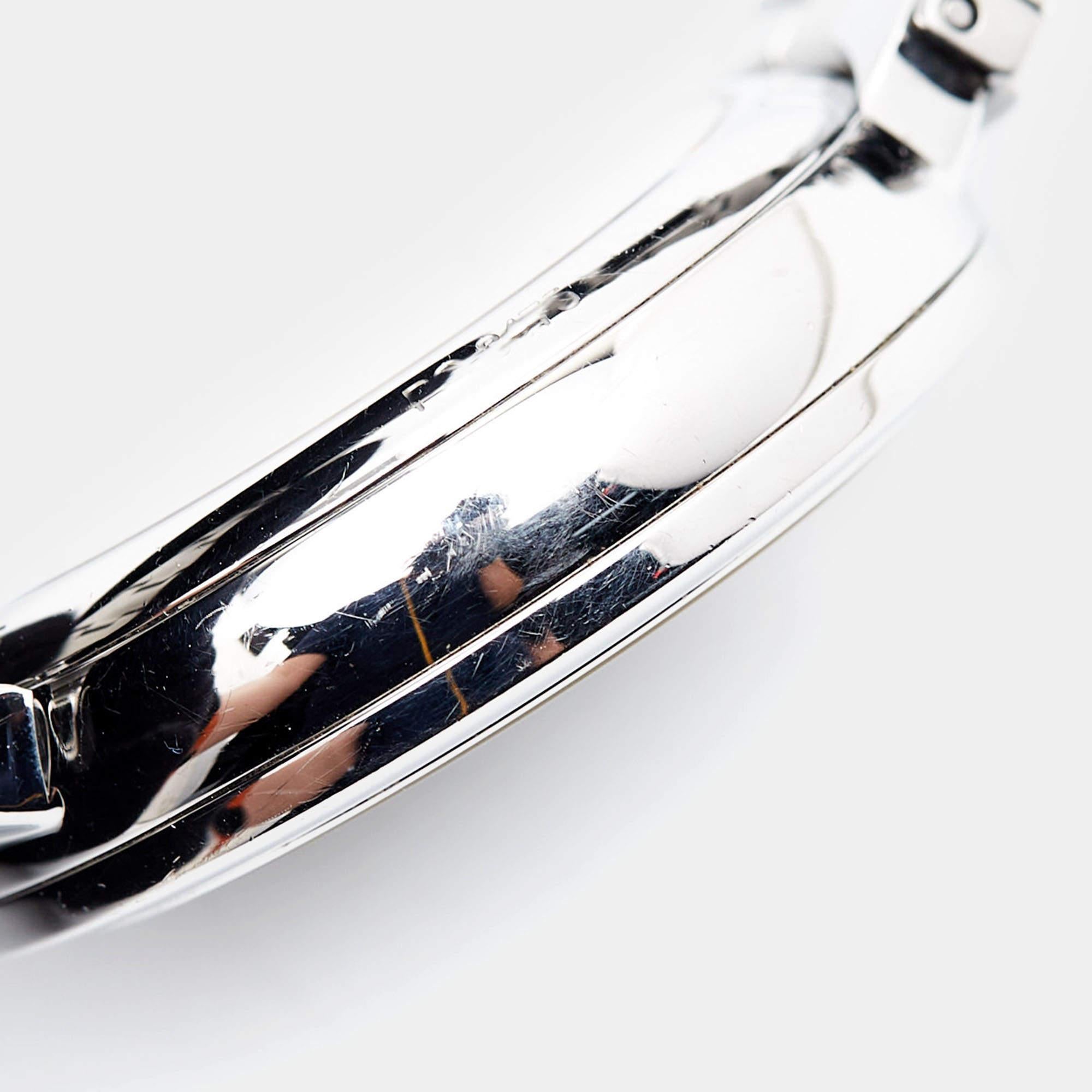 Non taillé Bvlgari Montre-bracelet pour femme Lvcea LU 33 S en acier inoxydable, nacre et diamants en vente