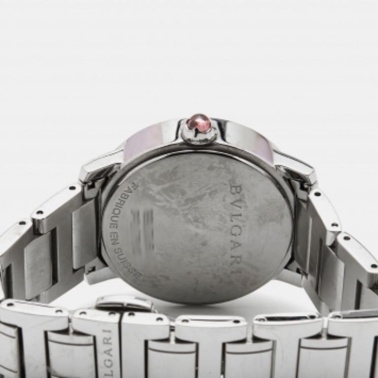 De las mujeres Bvlgari Reloj de pulsera de mujer de acero con diamantes Bvlgari 102375 33 mm en venta