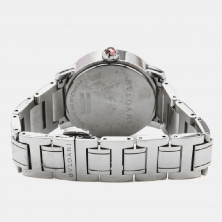 Bvlgari Reloj de pulsera de mujer de acero con diamantes Bvlgari 102375 33 mm en venta 1