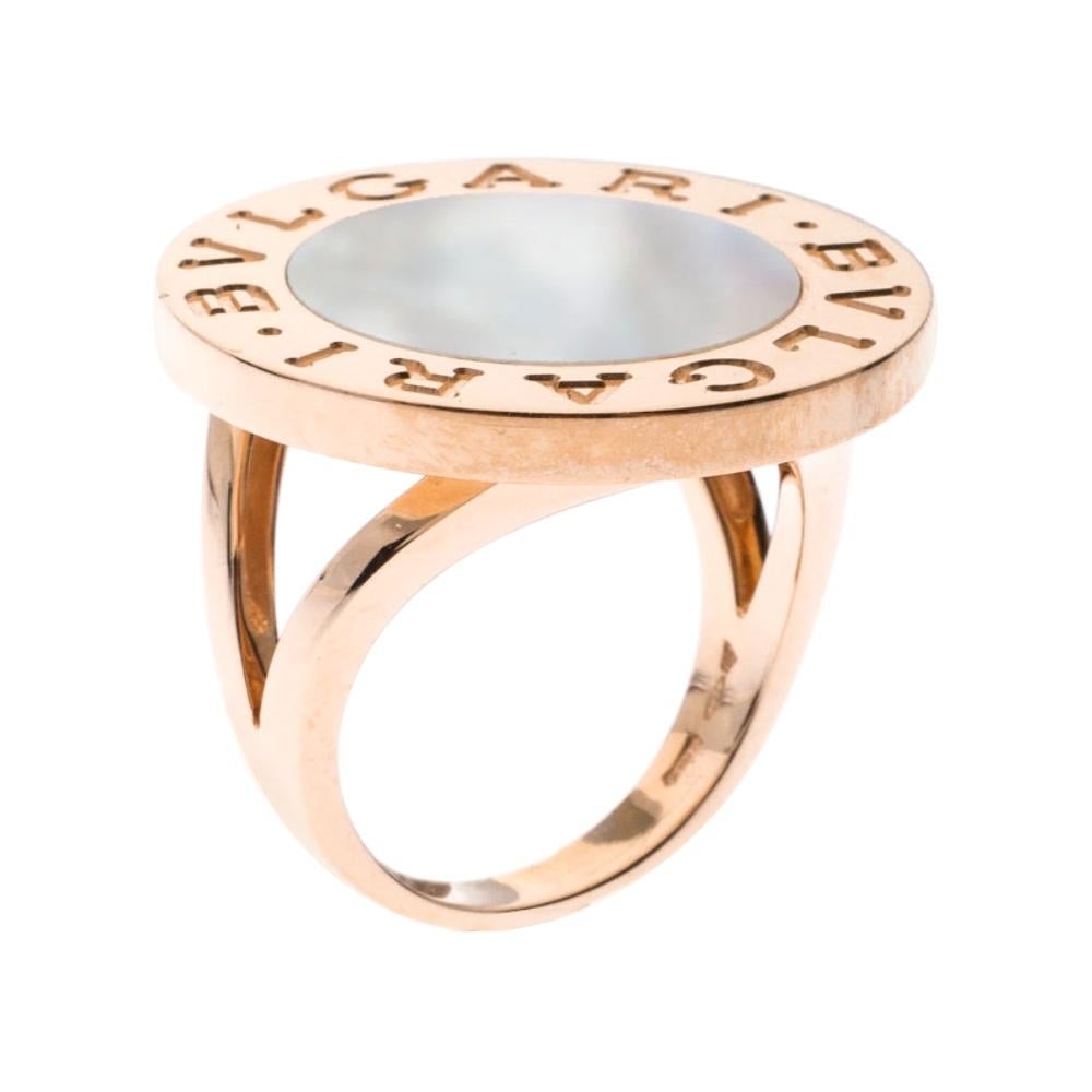 bvlgari ring with mother of pearl