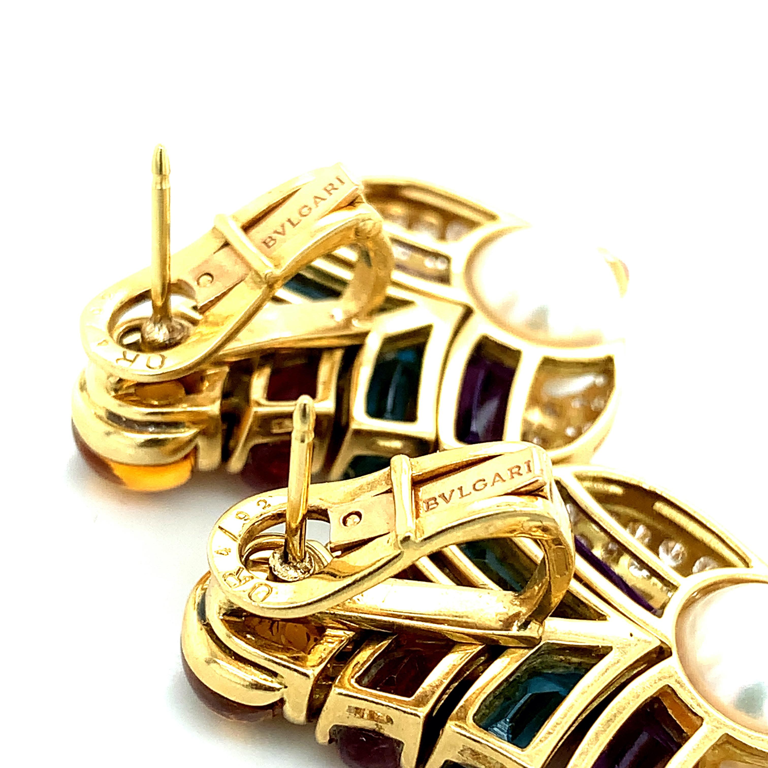 Bvlgari Multi-Color Stones Earrings  2