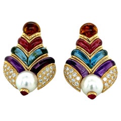 Bvlgari Multi-Color Stones Earrings 