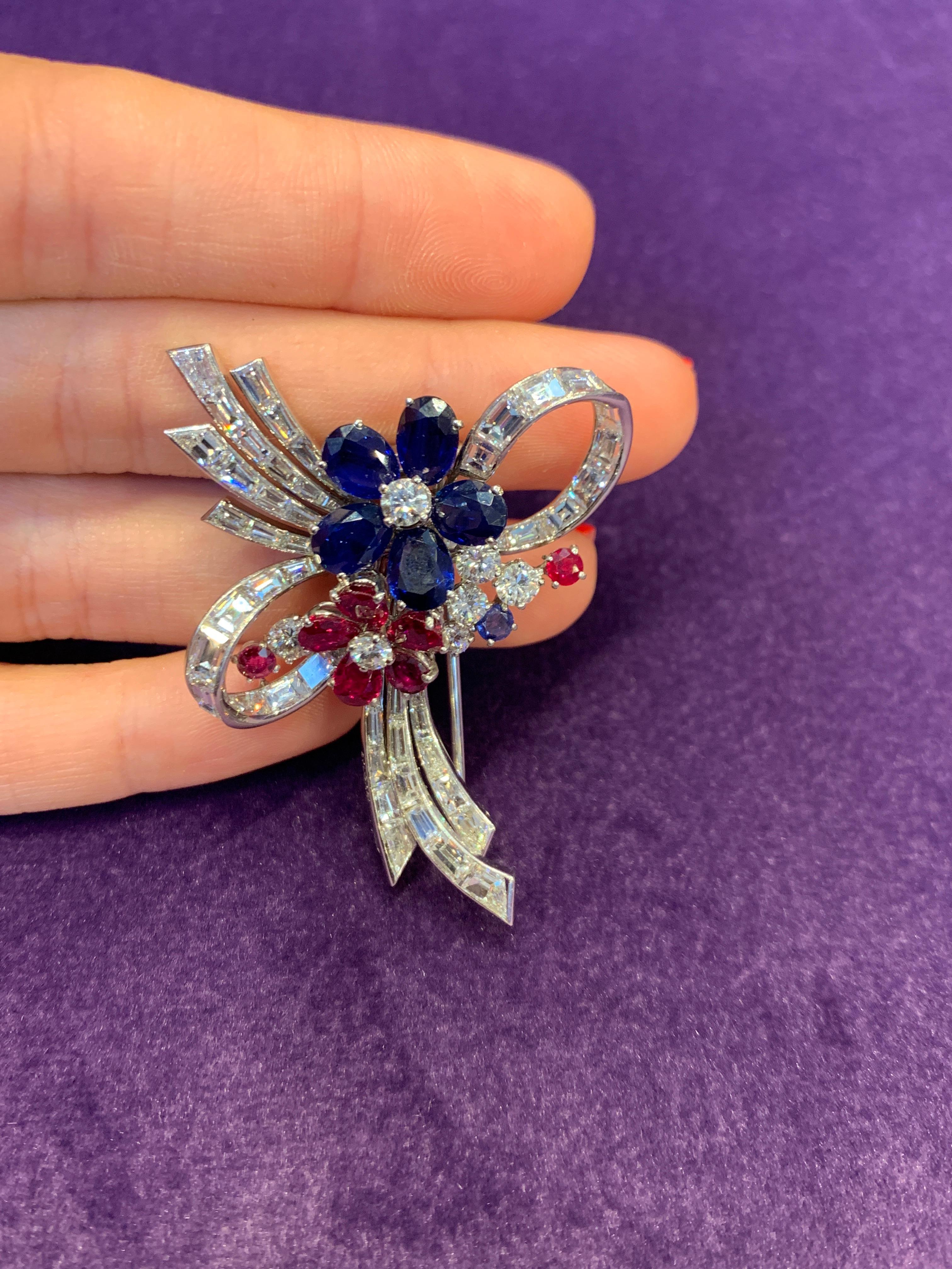 Bvlgari Multi Gem & Diamond Floral Brooch  In Excellent Condition In New York, NY