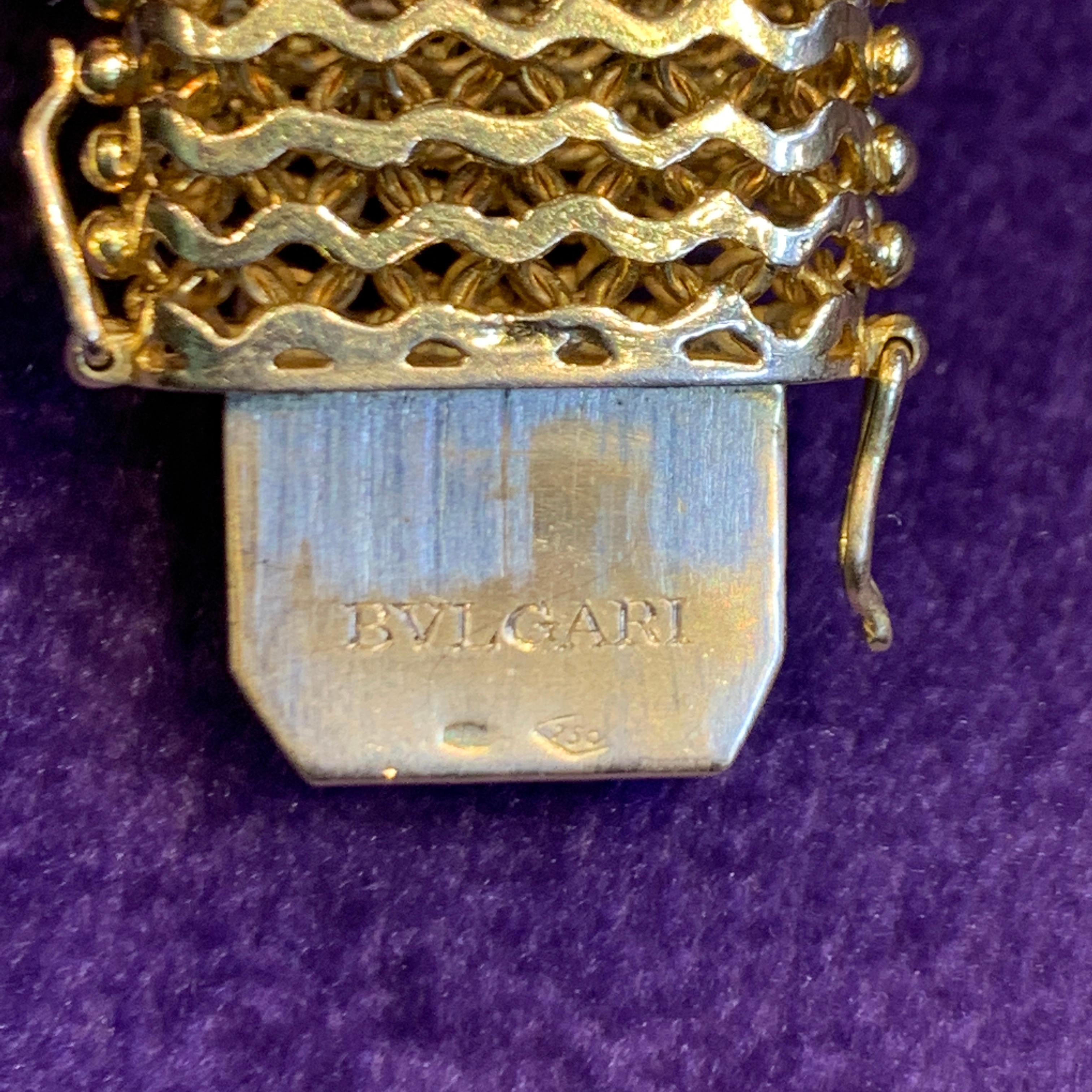 Women's Bvlgari Multi Gem Gold Bracelet For Sale