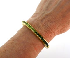 Bvlgari Multi-Gem Yellow Gold Bangle Bracelet, 1980s, Bulgari