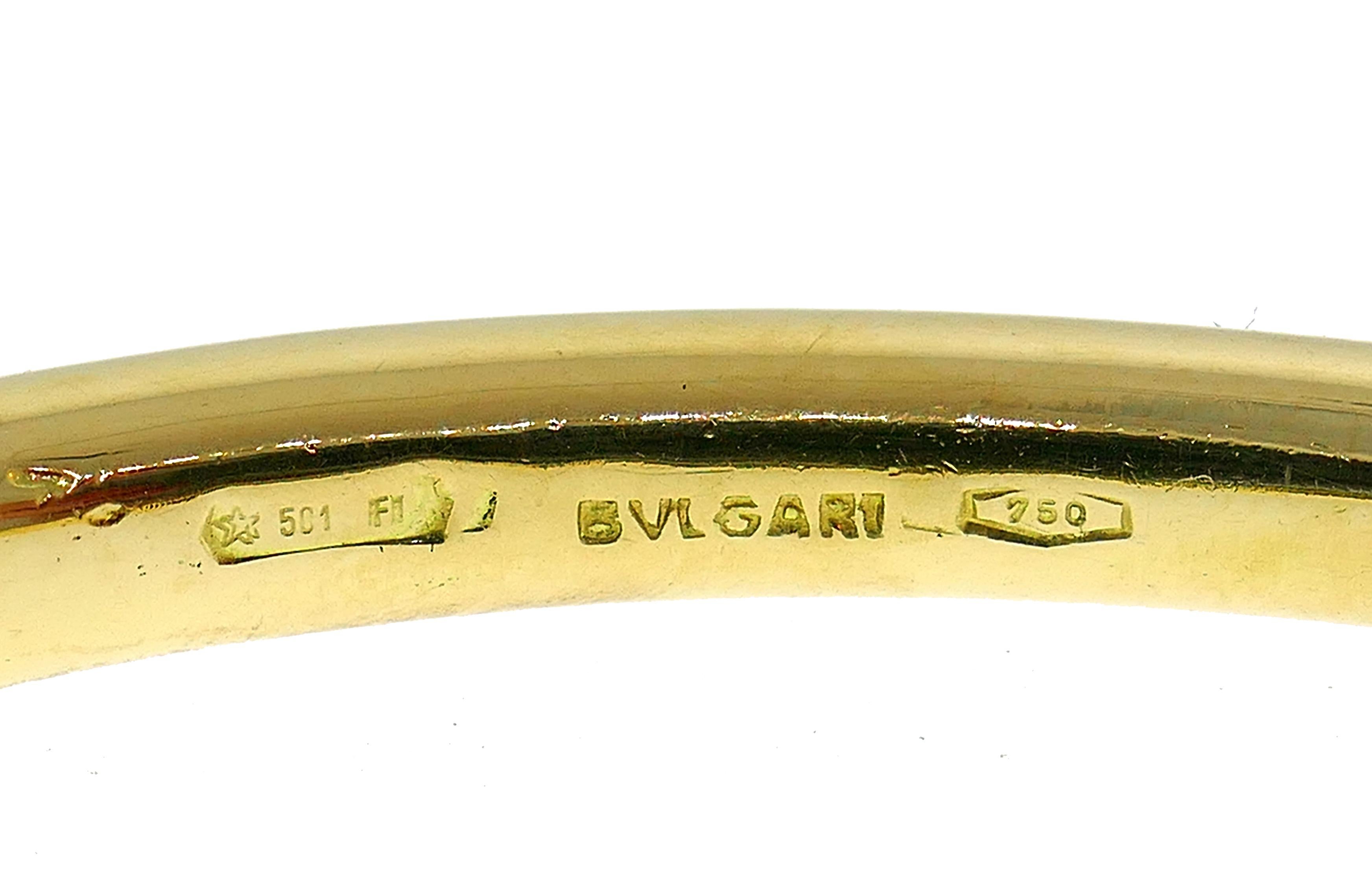 Bvlgari Multi-Gem Yellow Gold Bangle Bracelet, 1980s, Bulgari 2