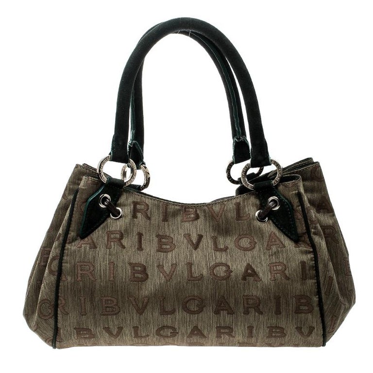 Bvlgari Multicolor Fabric and Suede Signature Tote at 1stDibs