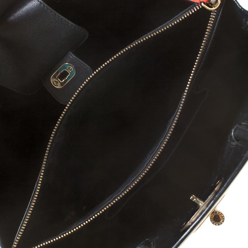 Bvlgari Multicolor Leather Large Isabella Rossellini Tote 3