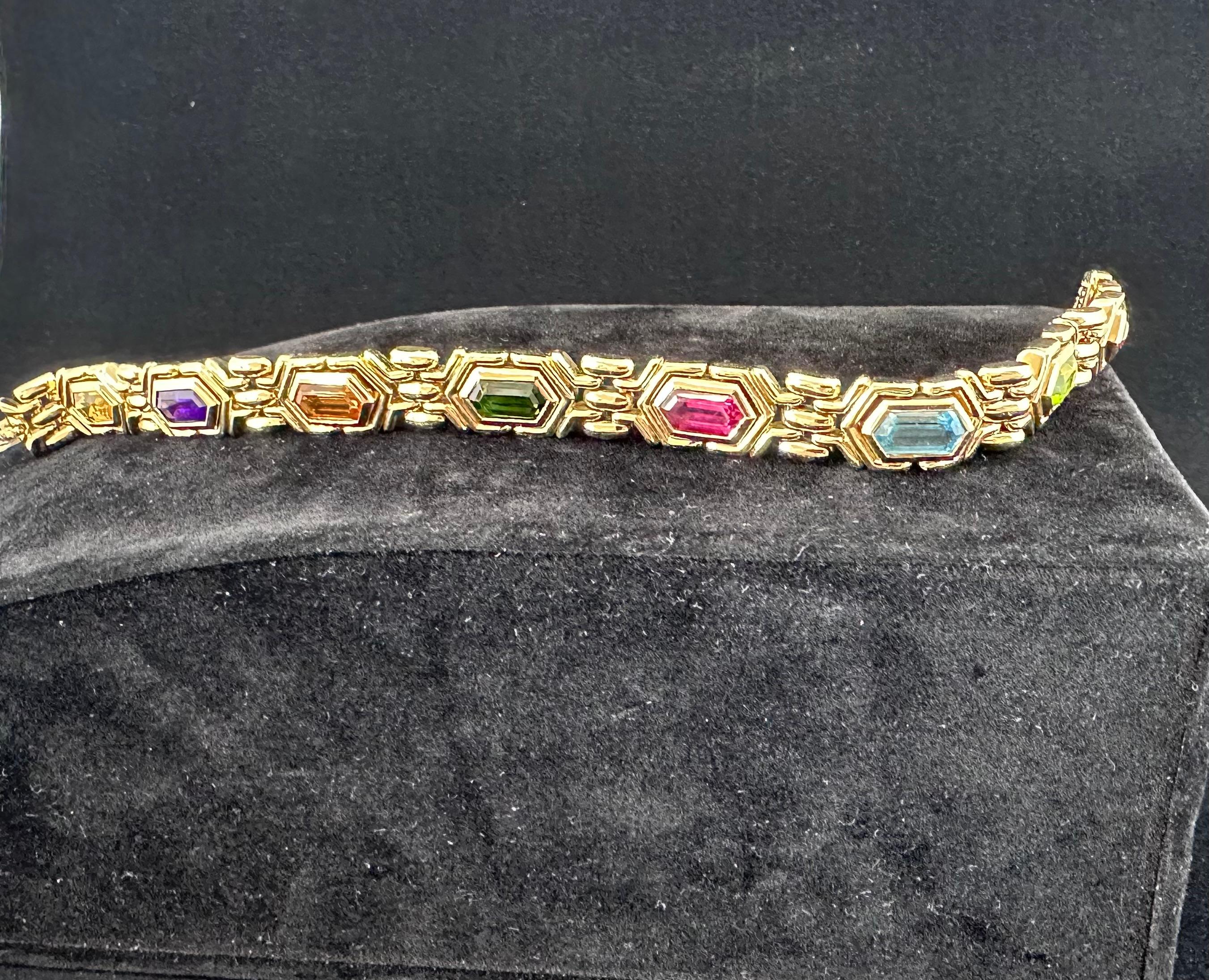 Bvlgari Bracelet multicolore en or jaune 18 carats  en vente 1