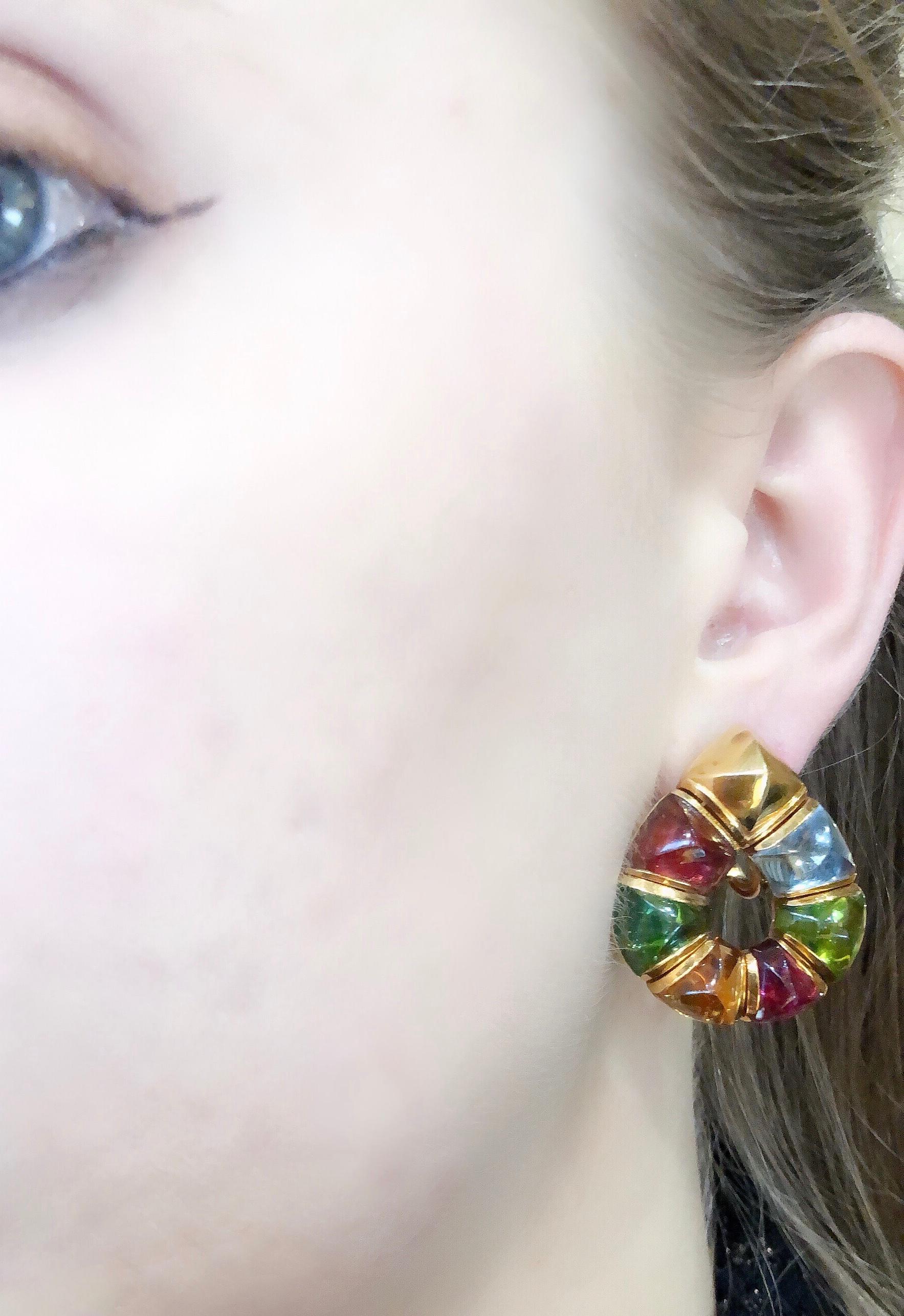 Bulgari Multicolored Stones Earrings 1