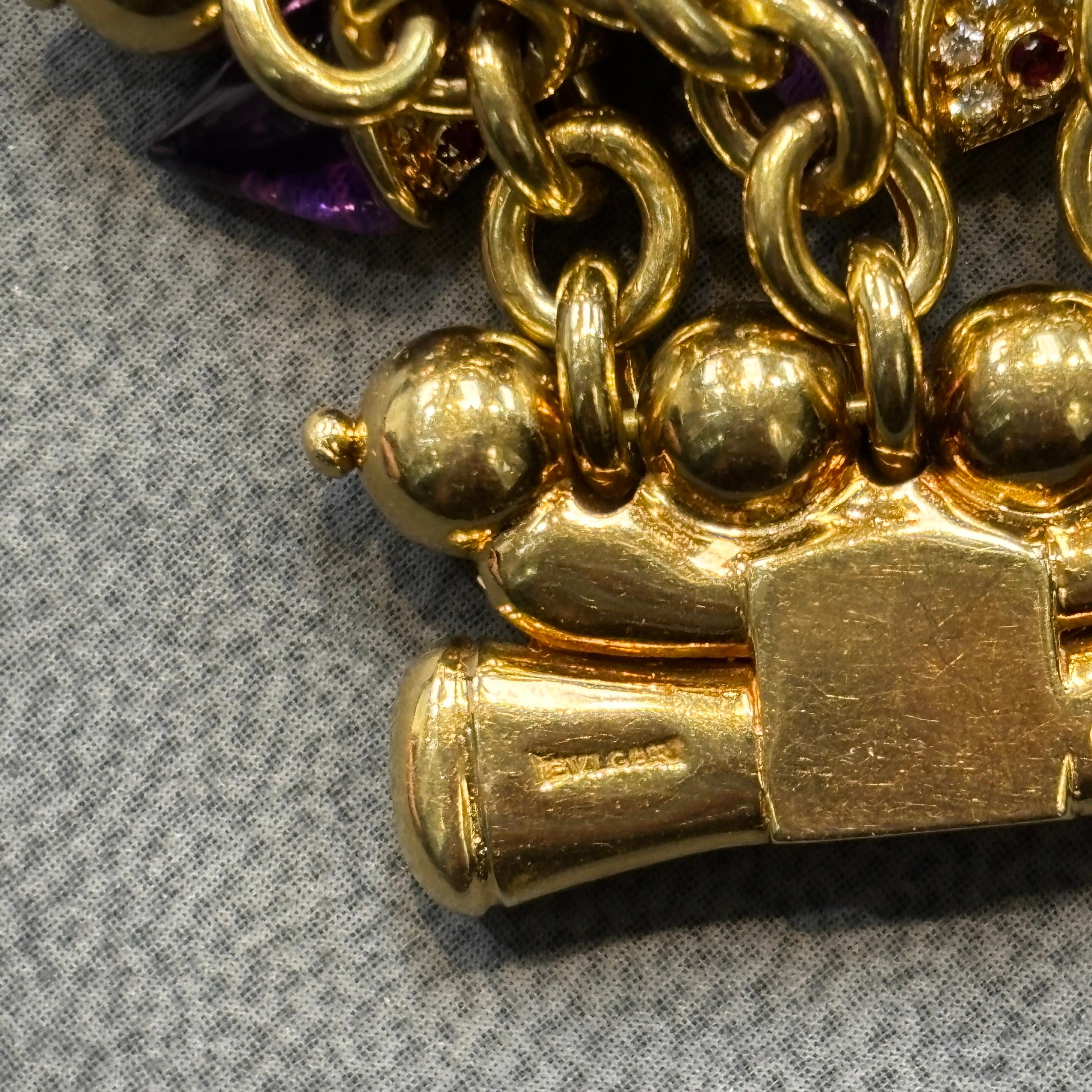 De las mujeres Bvlgari Naturalia Pulsera Pez Multi Gema en venta