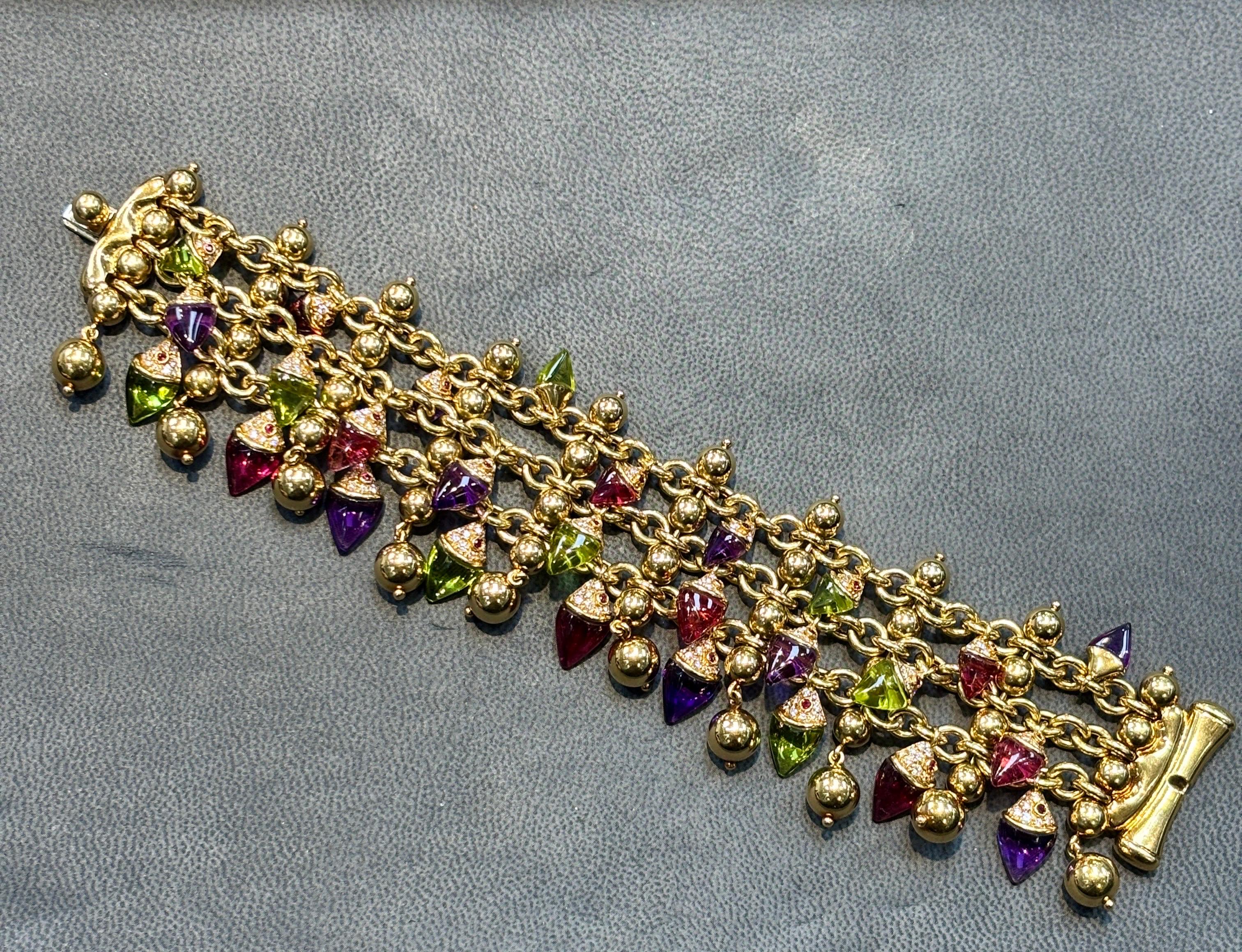 Bvlgari Naturalia Pulsera Pez Multi Gema en venta 3