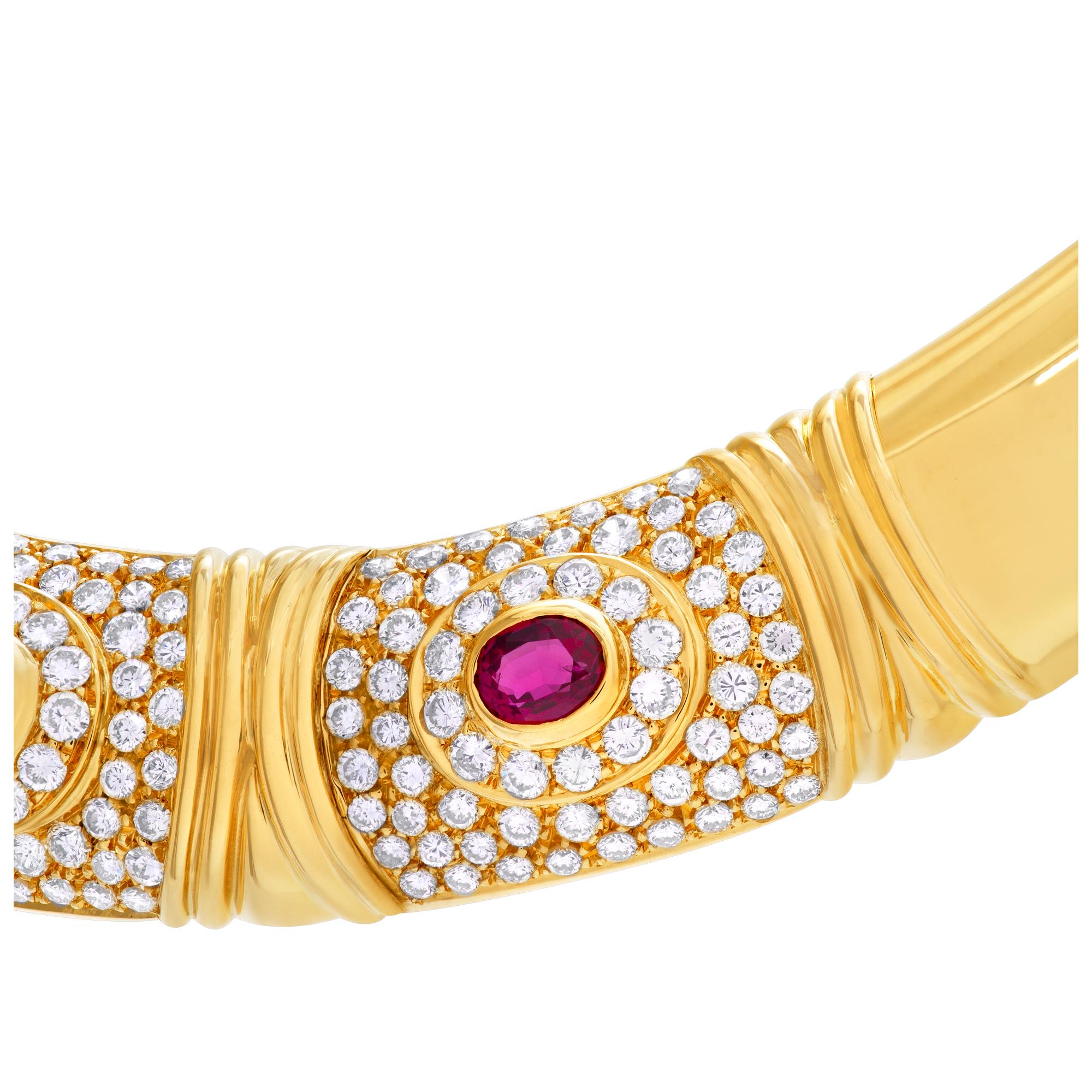 Bvlgari Necklace in 18k Gold with Diamonds, Ruby, Emerald and Sapphire 1