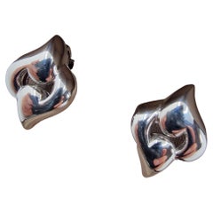 Bvlgari Nuvola Clip Earrings Platinum and White 18 Karat Gold