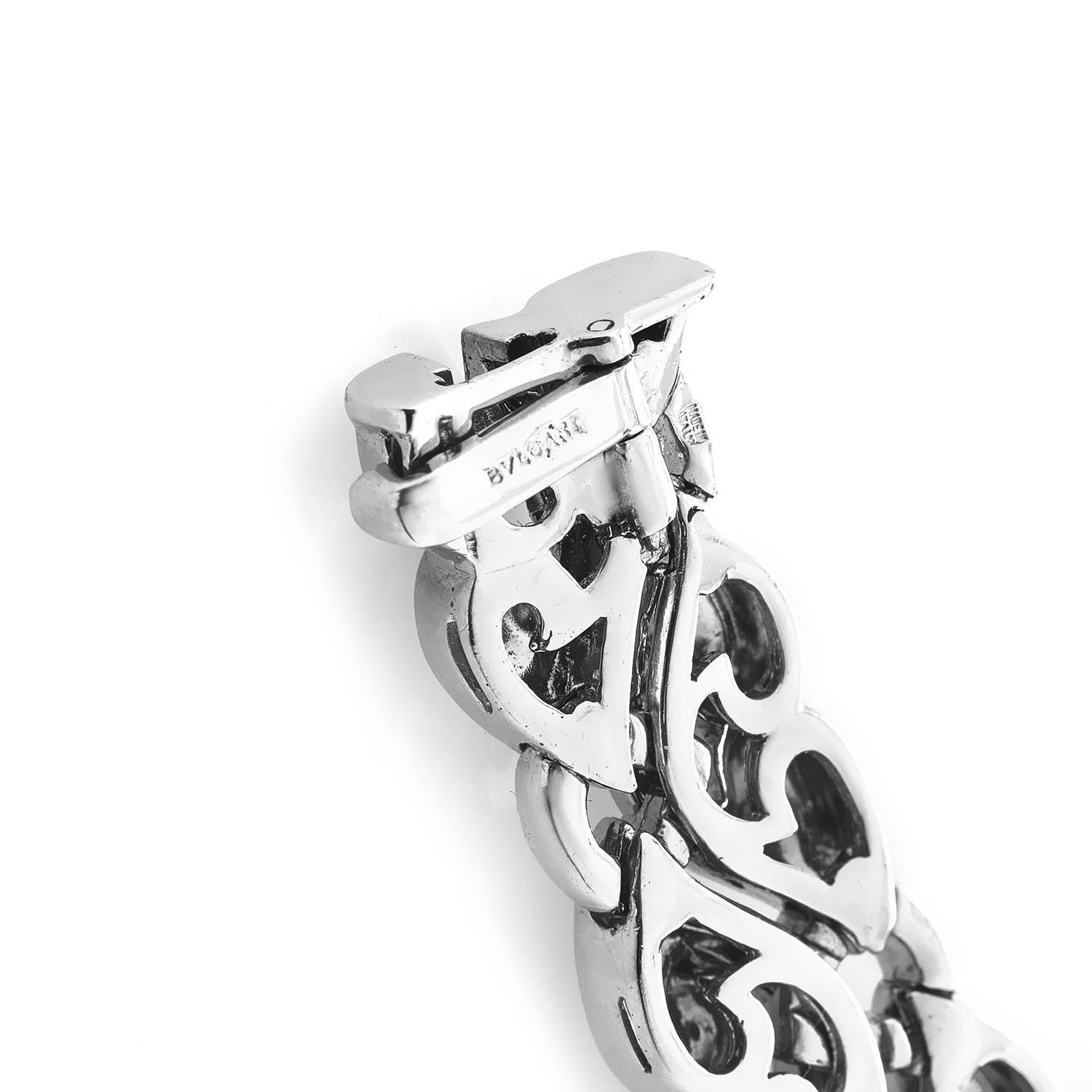 Women's Bvlgari Nuvole 18 Karat White Gold Diamond Pave Choker Necklace