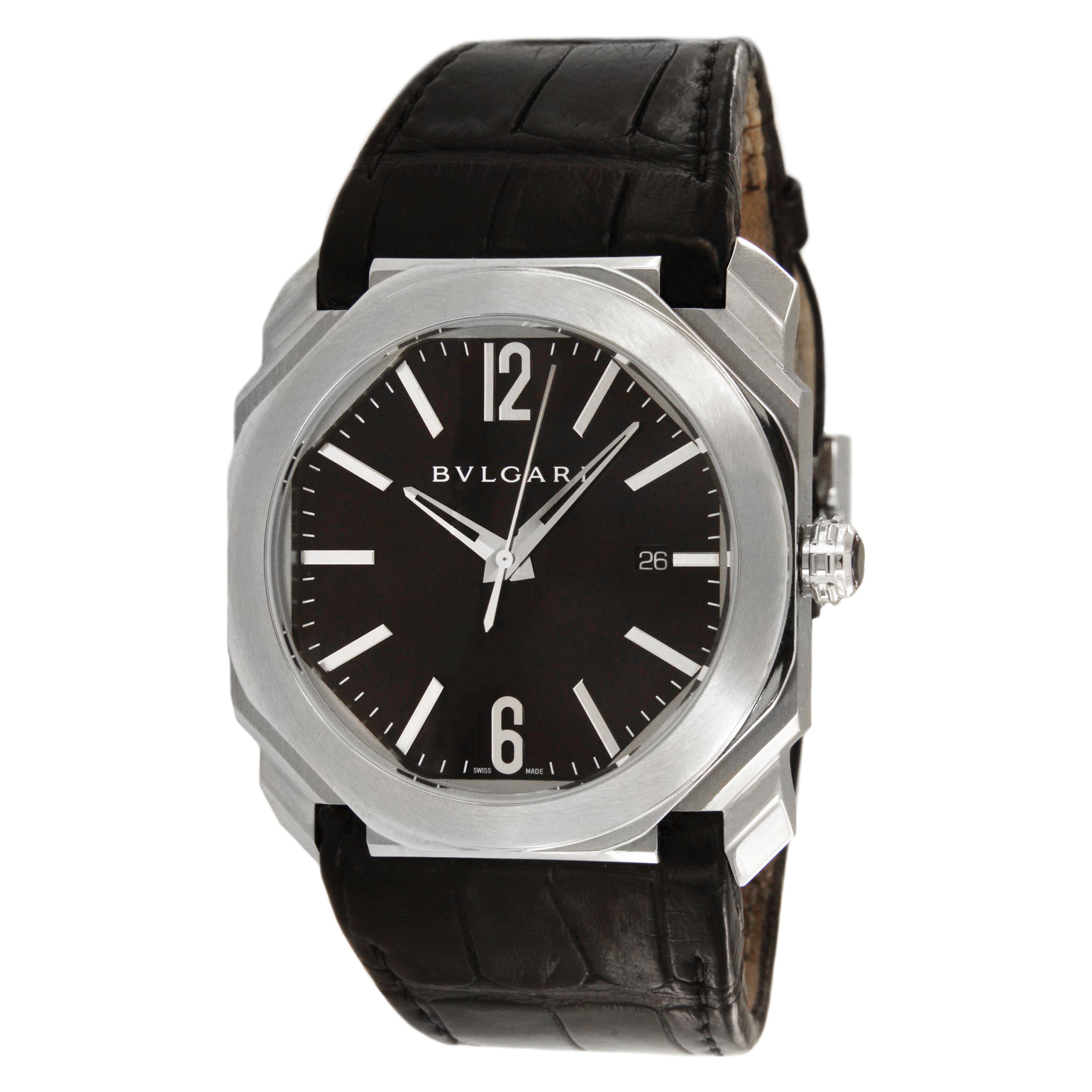 Bvlgari Octo Black Dial Automatic Men's Date BGO41S Wrist Watch 90054035  For Sale at 1stDibs | bvlgari bgo41s, bulgari octo black, bvlgari watch  arabic numerals