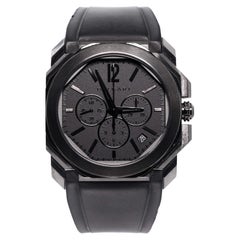 Bvlgari Octo Chronograph Automatic Watch PVD Stainless Steel and Rubber