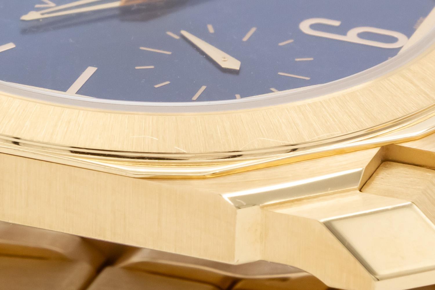 Bvlgari Octo Finissimo 103812 Or jaune 18k Cadran bleu Montre automatique 40mm BNP en vente 5