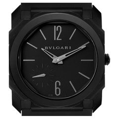 Bvlgari Octo Finissimo Black Ceramic Extra Thin Mens Watch 103077