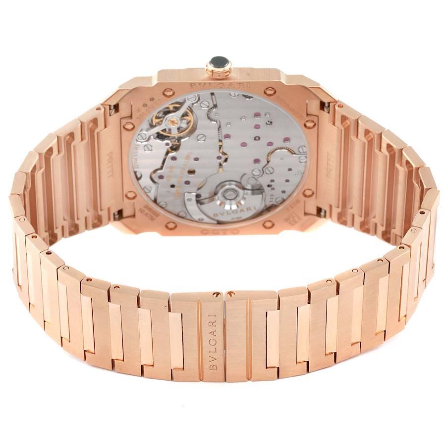 Men's Bvlgari Octo Finissimo Rose Gold Ultra Thin Mens Watch 102912 Box Papers For Sale