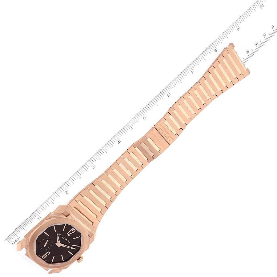 Bvlgari Octo Finissimo Rose Gold Ultra Thin Mens Watch 102912 Box Papers For Sale 1