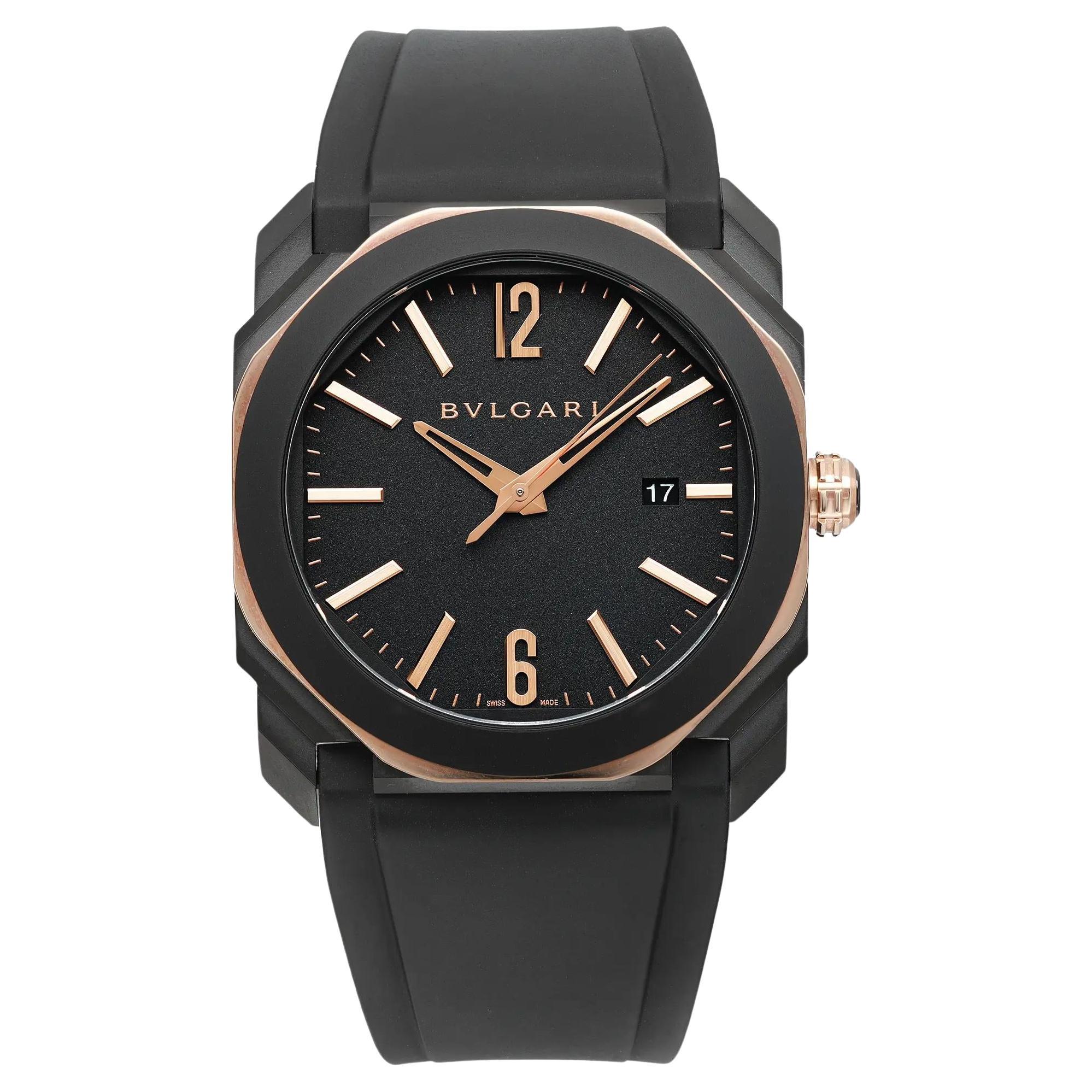 Bvlgari Octo L'Originale 41mm Steel 18K Rose Gold Steel Automatic Watch 103085 For Sale