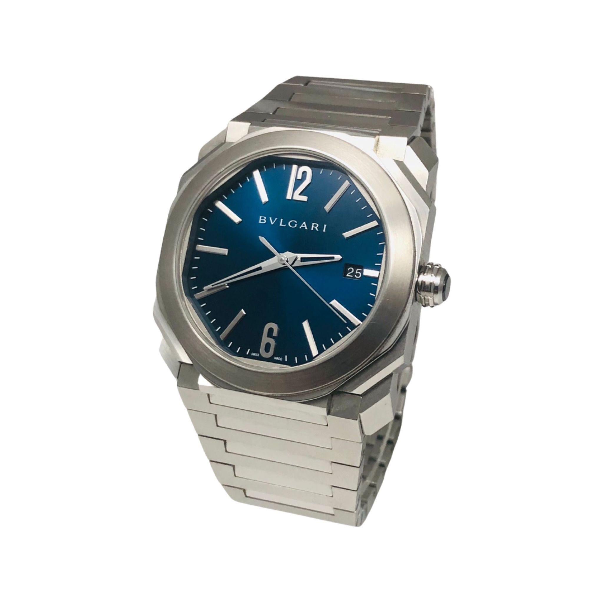 Brand: Bvlgari
Model: Octo
Material: Stainless Steel
Dial Color: Blue