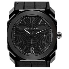 Bvlgari Octo Solotempo Black Maori Tattoo Men's Watch BGO41S
