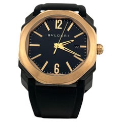 BVLGARI Octo Ultra Nero BGOP41SG 41mm 18k Rose Gold Black DLC Steel