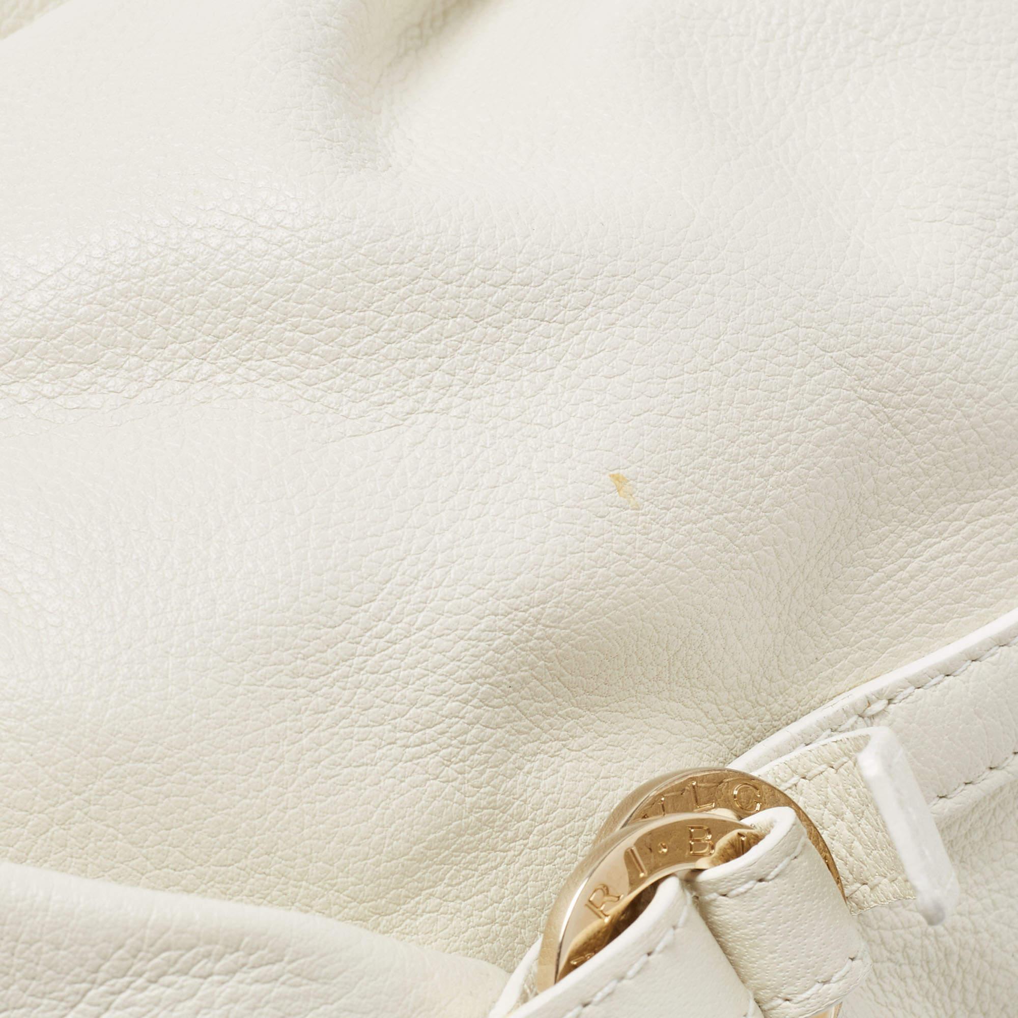 Women's Bvlgari Off-White Leather Chandra Hobo