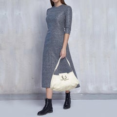 Bvlgari Bolso Chandra de Piel Blanco hueso