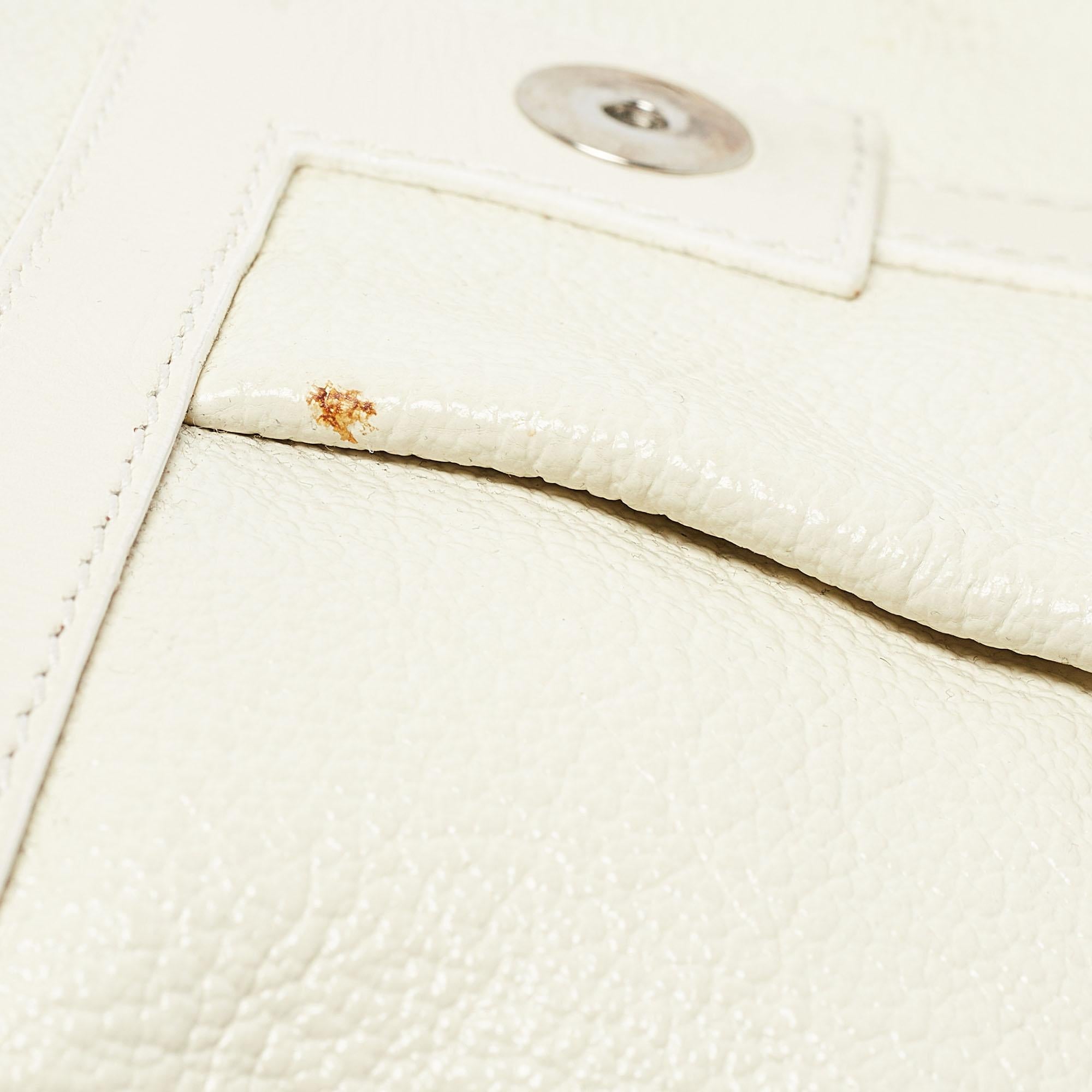 Bvlgari Off White Leather Chandra Shoulder Bag 2