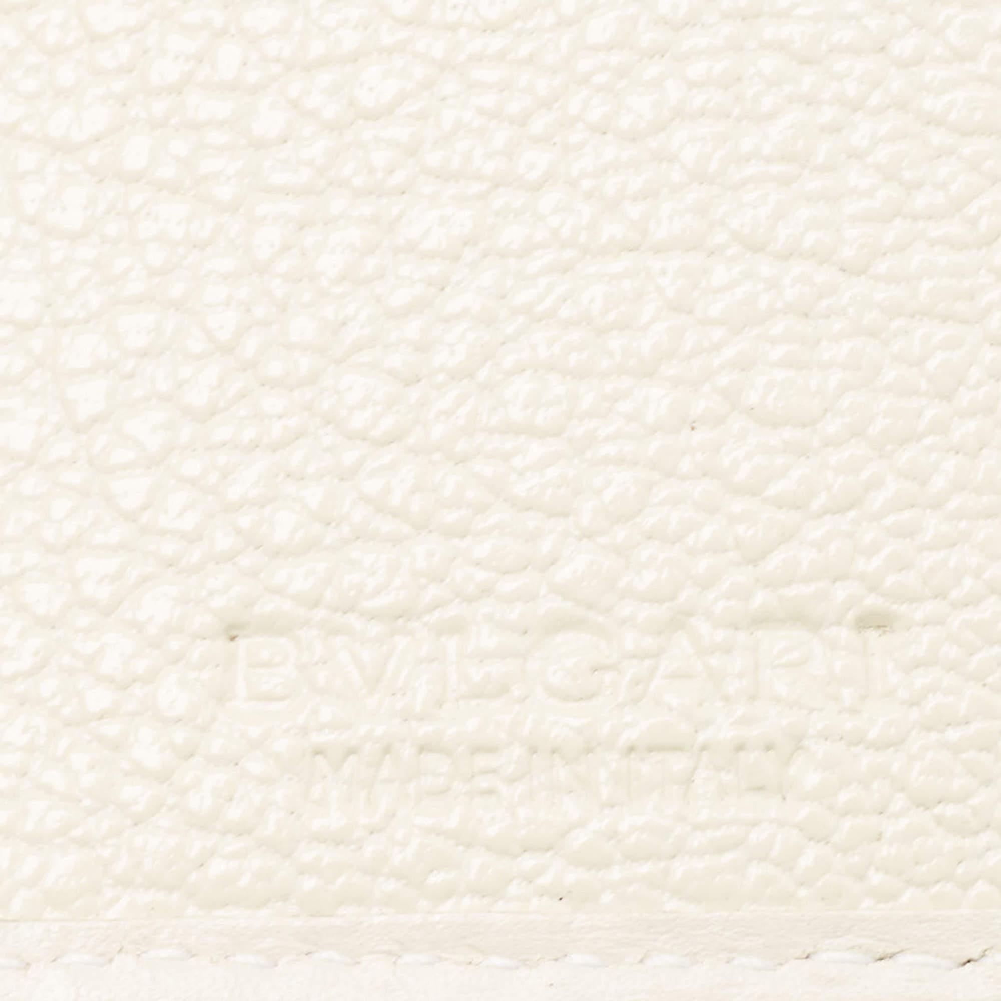 Bvlgari Off White Leather Icon Bit French Wallet For Sale 5