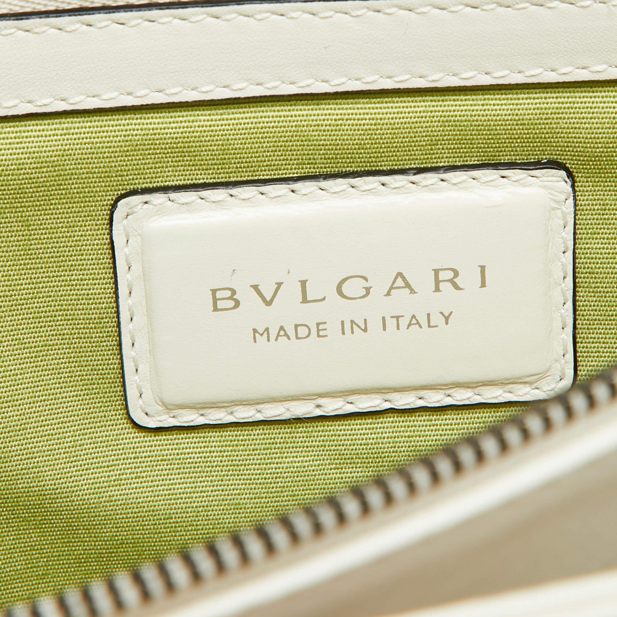 Bvlgari Off White Leather Large Serpenti Forever Shoulder Bag 8