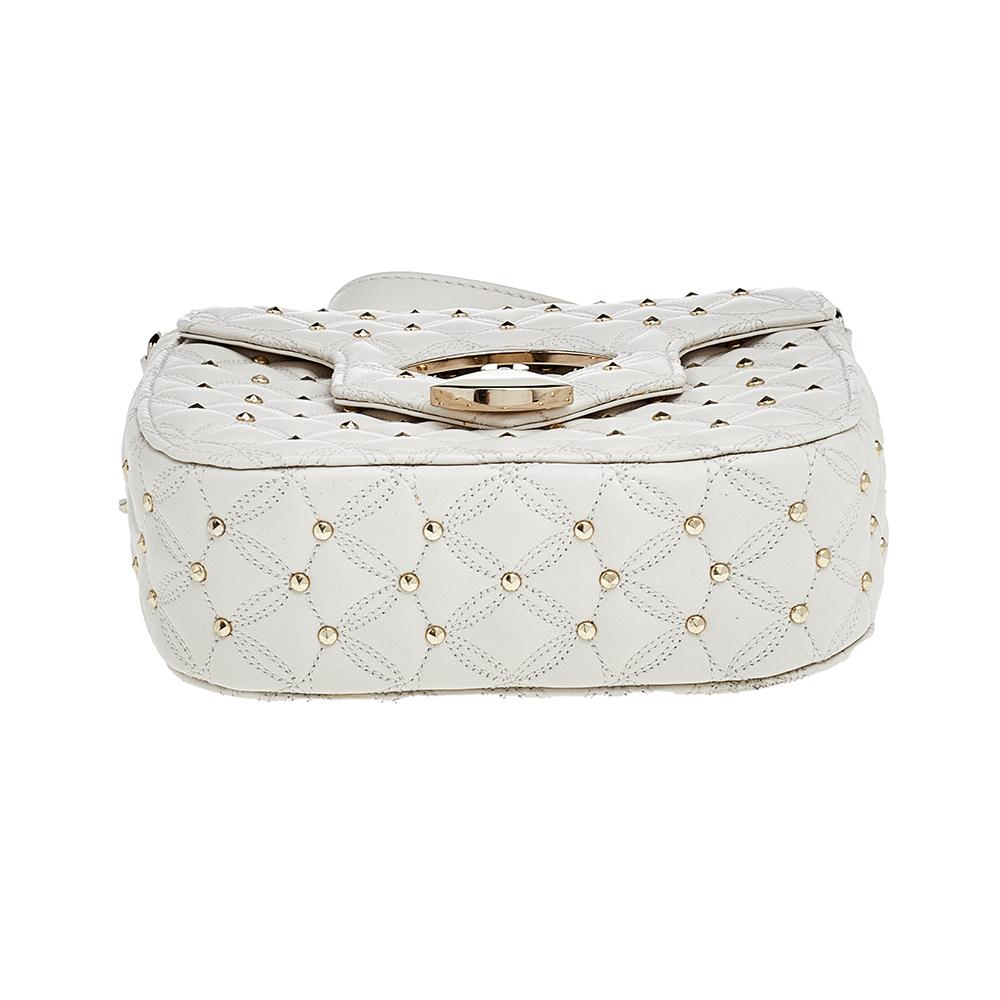 Bvlgari Off-White Leather Quilted Divas' Dream Shoulder Bag 5