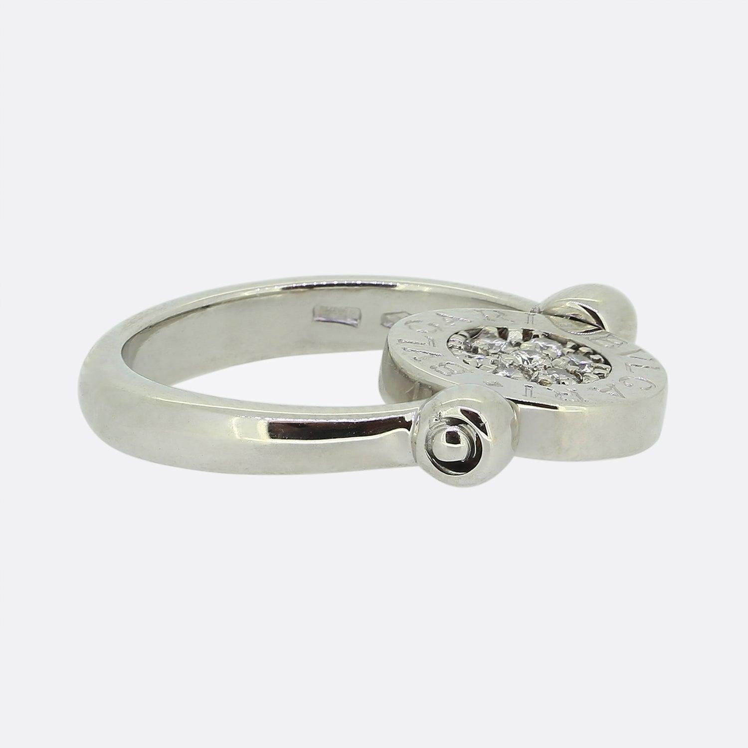 Bvlgari Onyx and Diamond Ring For Sale 1
