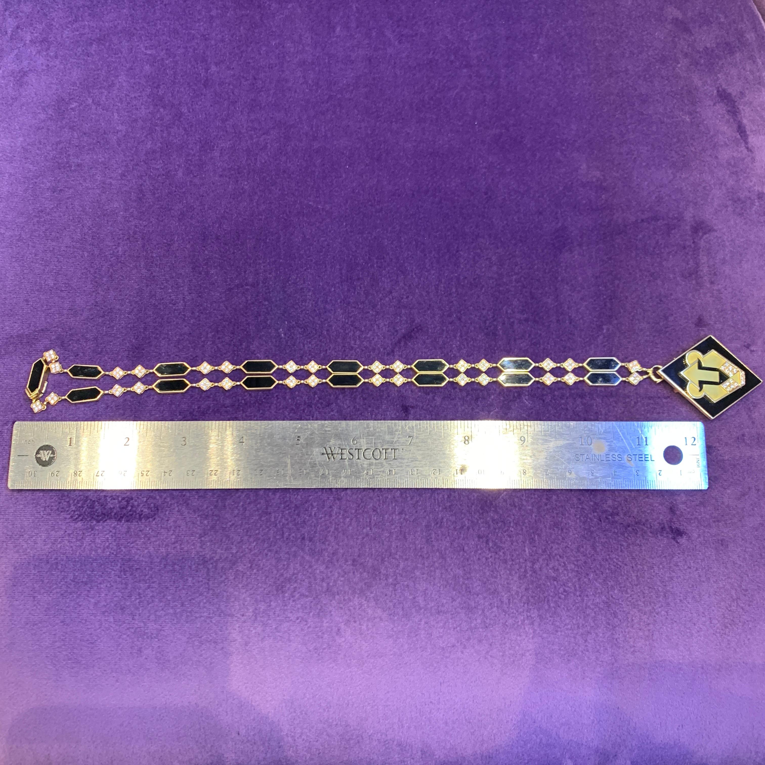 Bvlgari Onyx & Diamant Löwe Halskette im Angebot 8