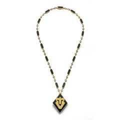 Bvlgari Onyx & Diamond Lion Necklace