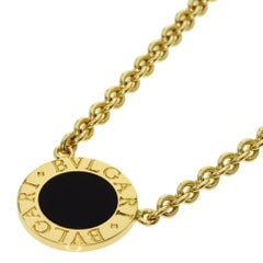 Bvlgari Onyx Necklace in 18K Yellow Gold