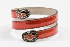 Bvlgari Orange leather snake” Serpenti Forever”