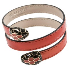 Bvlgari Orange leather snake” Serpenti Forever”
