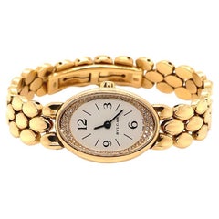 Bvlgari Oval Diamond & 18K Yellow Gold Lady's Watch, Ref. OV 27 G