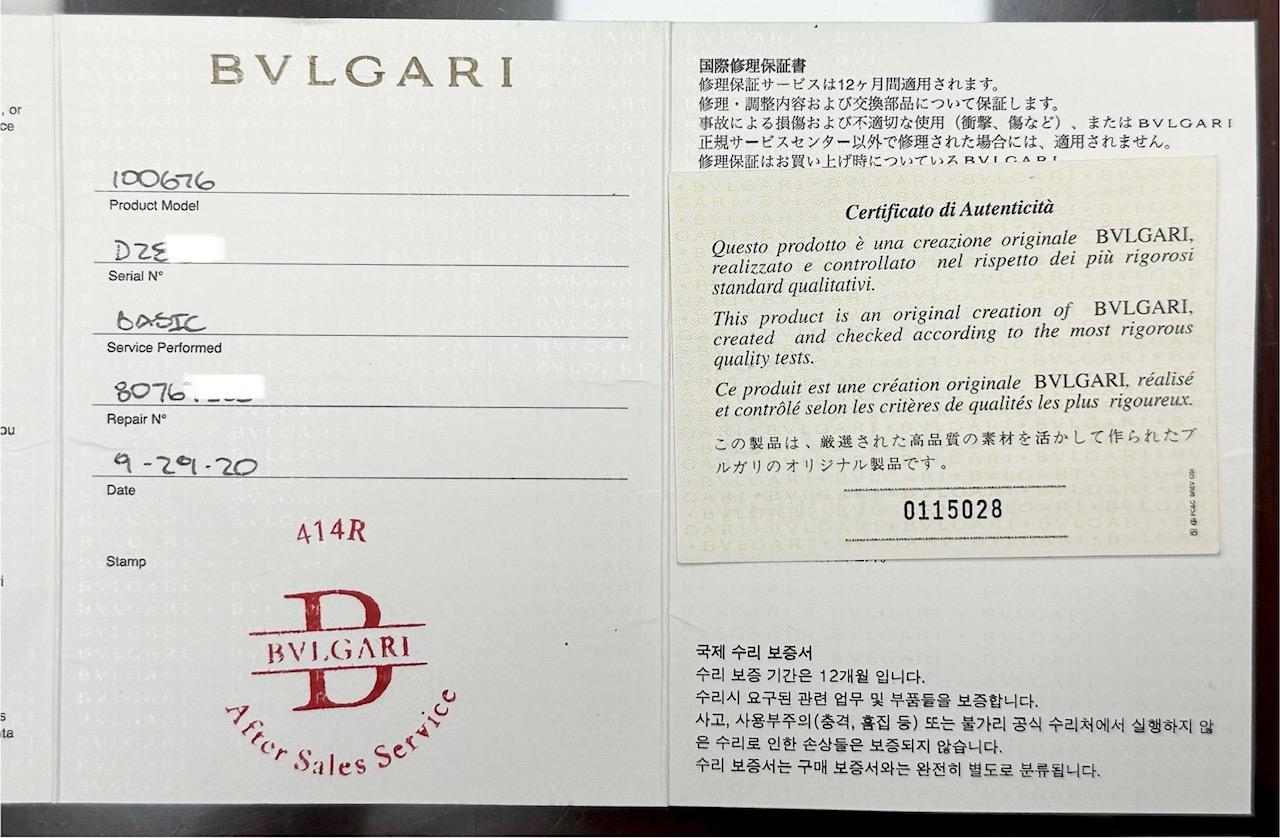 Bvlgari Ovale OVW27G Quadrante di diamanti in oro bianco 18 carati Scatola di Carta in vendita 5