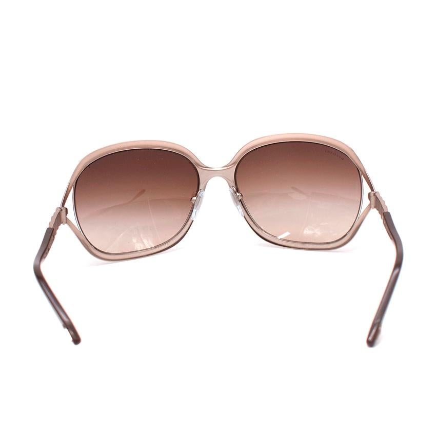 Bvlgari Oversized Brown Embellished Arm Sunglasses For Sale 1