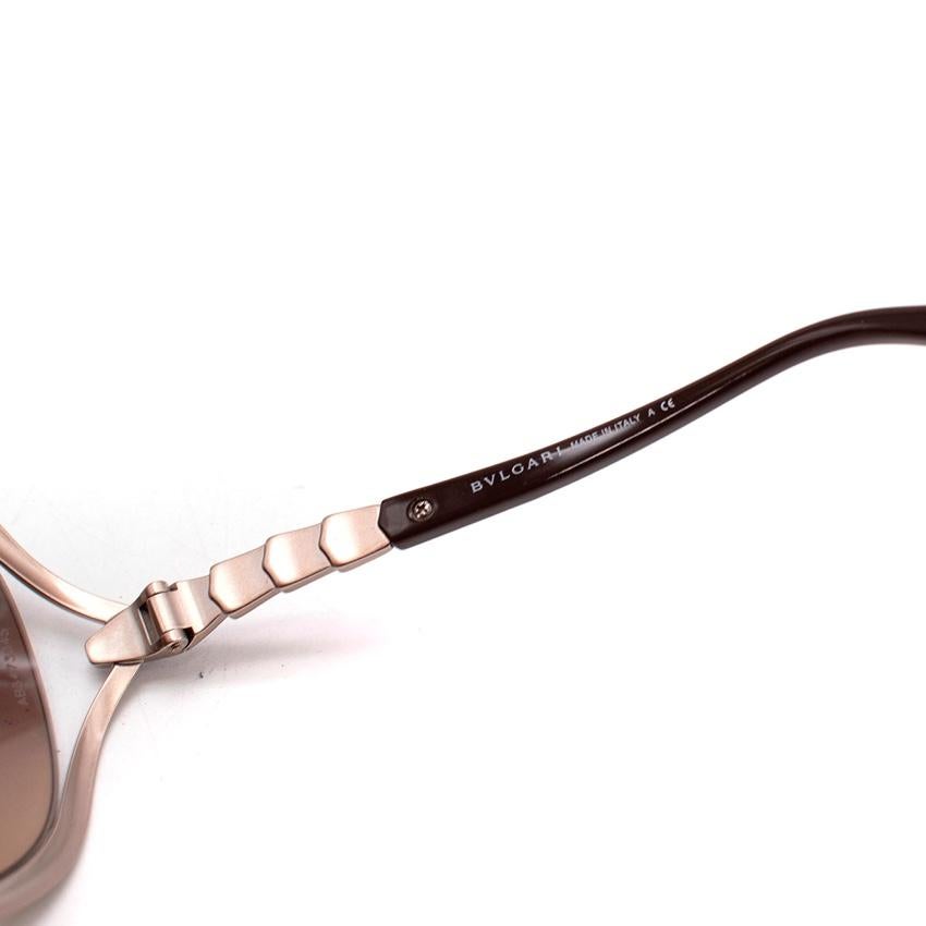 Bvlgari Oversized Brown Embellished Arm Sunglasses For Sale 3