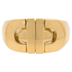 Bvlgari Parentesi 18 Carat Yellow Gold Signet Style Ring