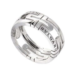 Bvlgari Parentesi, bague jonc en or blanc 18 carats